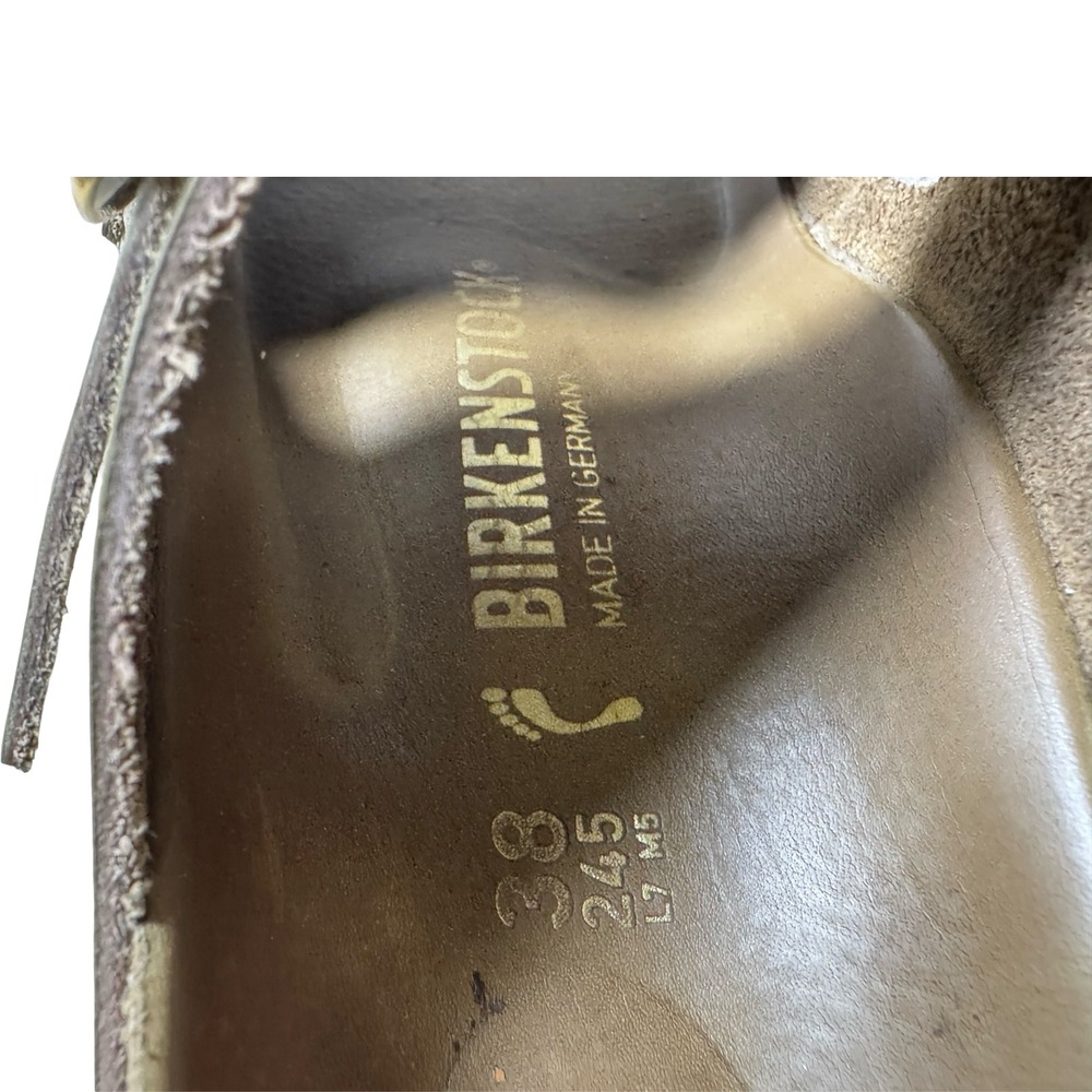 Birkenstock Arizona Big Buckle Patent Mud Green Sandals EU 38 US 7 Women - Picture 7 of 7
